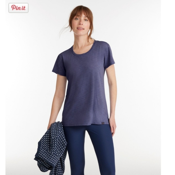 LL Bean Women's Streamside Tee, Short-Sleeve Open Crewneck - Picture 1 of 4